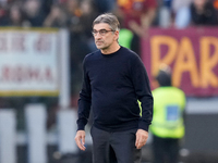 Ivan Juric head coach of AS Roma looks on during the Serie A Enilive match between AS Roma and Bologna FC at Stadio Olimpico on November 10,...