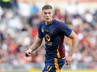 Artem Dovbyk of AS Roma looks on during the Serie A Enilive match between AS Roma and Bologna FC at Stadio Olimpico on November 10, 2024 in...