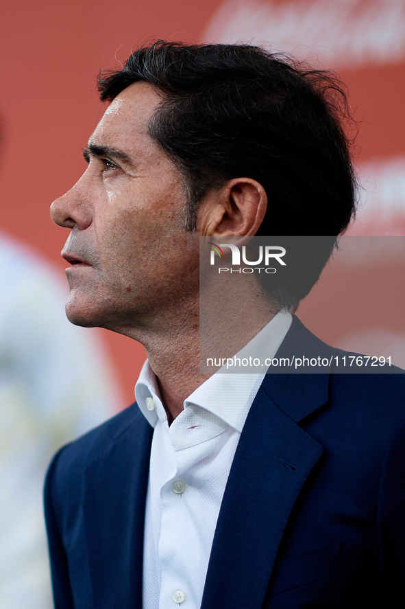 Marcelino Garcia Toral, head coach of Villarreal CF, looks on prior to the LaLiga EA Sports match between Villarreal CF and Deportivo Alaves...