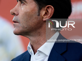 Marcelino Garcia Toral, head coach of Villarreal CF, looks on prior to the LaLiga EA Sports match between Villarreal CF and Deportivo Alaves...