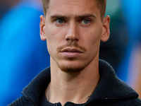 Juan Foyth of Villarreal CF looks on before the LaLiga EA Sports match between Villarreal CF and Deportivo Alaves at Estadio de la Ceramica...