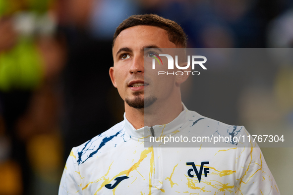 Yeremy Pino of Villarreal CF looks on before the LaLiga EA Sports match between Villarreal CF and Deportivo Alaves at Estadio de la Ceramica...