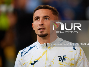 Yeremy Pino of Villarreal CF looks on before the LaLiga EA Sports match between Villarreal CF and Deportivo Alaves at Estadio de la Ceramica...