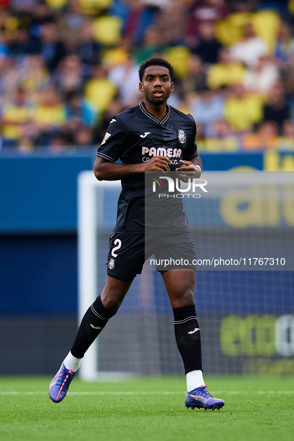 Logan Evans Costa of Villarreal CF is in action during the LaLiga EA Sports match between Villarreal CF and Deportivo Alaves at Estadio de l...