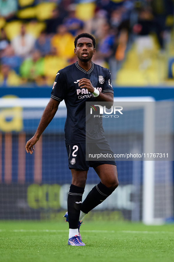 Logan Evans Costa of Villarreal CF is in action during the LaLiga EA Sports match between Villarreal CF and Deportivo Alaves at Estadio de l...