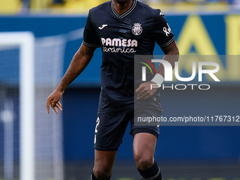 Logan Evans Costa of Villarreal CF is in action during the LaLiga EA Sports match between Villarreal CF and Deportivo Alaves at Estadio de l...