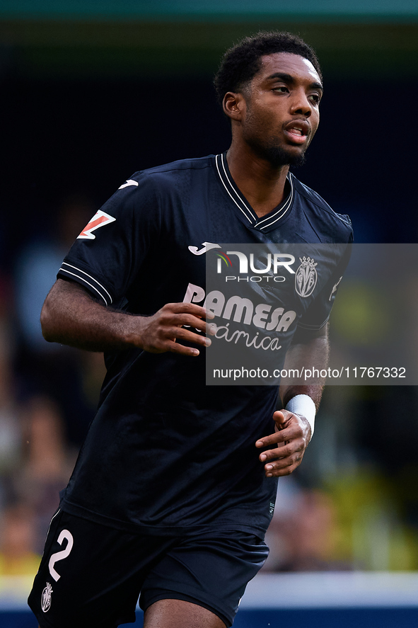 Logan Evans Costa of Villarreal CF is in action during the LaLiga EA Sports match between Villarreal CF and Deportivo Alaves at Estadio de l...