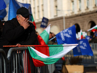 Supporters of ''MRF - New Beginning'' participate in a protest in front of the National Assembly on the first day of the parliament in Sofia...