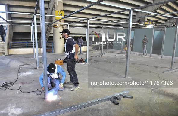 The largest shelter for displaced people is established at Beirut Sports City to accommodate more than a thousand displaced people in Beirut...