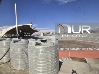 The largest shelter for displaced people is established at Beirut Sports City to accommodate more than a thousand displaced people in Beirut...