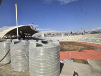 The largest shelter for displaced people is established at Beirut Sports City to accommodate more than a thousand displaced people in Beirut...