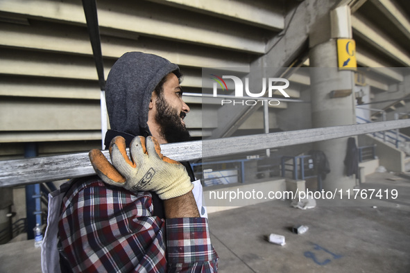 The largest shelter for displaced people is established at Beirut Sports City to accommodate more than a thousand displaced people in Beirut...