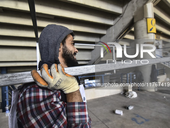 The largest shelter for displaced people is established at Beirut Sports City to accommodate more than a thousand displaced people in Beirut...