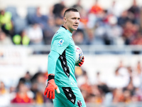 Lukasz Skorupski of Bologna FC during the Serie A Enilive match between AS Roma and Bologna FC at Stadio Olimpico on November 10, 2024 in Ro...