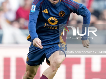 Matias Soule' of AS Roma during the Serie A Enilive match between AS Roma and Bologna FC at Stadio Olimpico on November 10, 2024 in Rome, It...