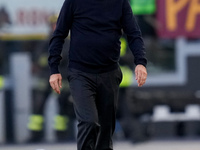 Ivan Juric head coach of AS Roma looks on during the Serie A Enilive match between AS Roma and Bologna FC at Stadio Olimpico on November 10,...