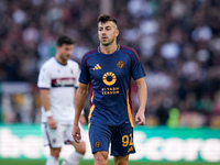 Stephan El Shaarawy of AS Roma looks on during the Serie A Enilive match between AS Roma and Bologna FC at Stadio Olimpico on November 10, 2...