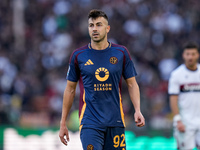 Stephan El Shaarawy of AS Roma during the Serie A Enilive match between AS Roma and Bologna FC at Stadio Olimpico on November 10, 2024 in Ro...