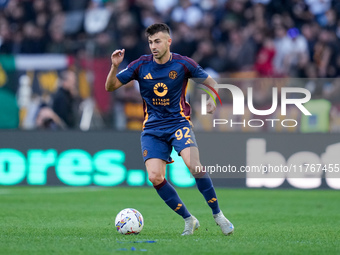 Stephan El Shaarawy of AS Roma during the Serie A Enilive match between AS Roma and Bologna FC at Stadio Olimpico on November 10, 2024 in Ro...