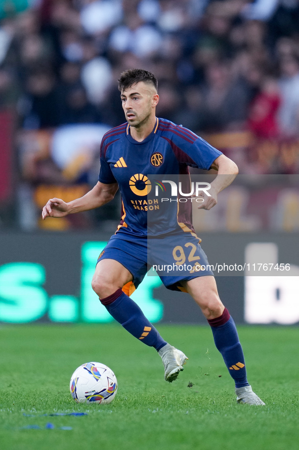 Stephan El Shaarawy of AS Roma during the Serie A Enilive match between AS Roma and Bologna FC at Stadio Olimpico on November 10, 2024 in Ro...