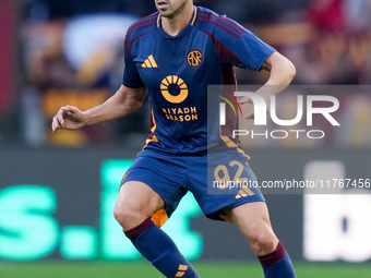 Stephan El Shaarawy of AS Roma during the Serie A Enilive match between AS Roma and Bologna FC at Stadio Olimpico on November 10, 2024 in Ro...