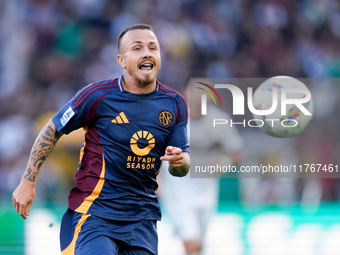 Angelino of AS Roma during the Serie A Enilive match between AS Roma and Bologna FC at Stadio Olimpico on November 10, 2024 in Rome, Italy....