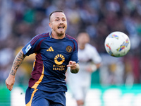 Angelino of AS Roma during the Serie A Enilive match between AS Roma and Bologna FC at Stadio Olimpico on November 10, 2024 in Rome, Italy....