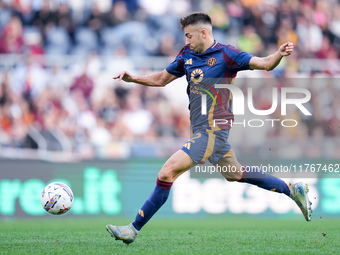 Stephan El Shaarawy of AS Roma during the Serie A Enilive match between AS Roma and Bologna FC at Stadio Olimpico on November 10, 2024 in Ro...