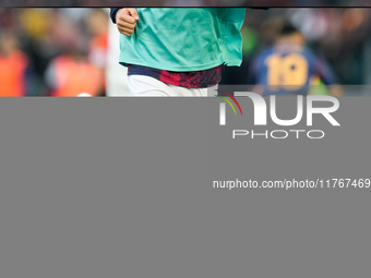 Thijs Dallinga of Bologna FC looks on during the Serie A Enilive match between AS Roma and Bologna FC at Stadio Olimpico on November 10, 202...