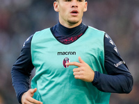 Thijs Dallinga of Bologna FC looks on during the Serie A Enilive match between AS Roma and Bologna FC at Stadio Olimpico on November 10, 202...