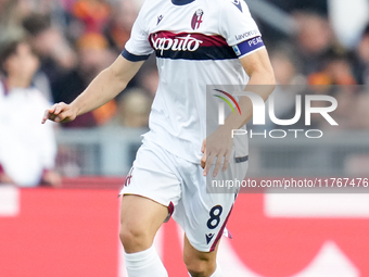 Remo Freuler of Bologna FC during the Serie A Enilive match between AS Roma and Bologna FC at Stadio Olimpico on November 10, 2024 in Rome,...