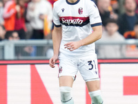 Sam Beukema of Bologna FC during the Serie A Enilive match between AS Roma and Bologna FC at Stadio Olimpico on November 10, 2024 in Rome, I...