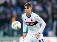 Juan Miranda of Bologna FC during the Serie A Enilive match between AS Roma and Bologna FC at Stadio Olimpico on November 10, 2024 in Rome,...