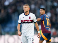 Jesper Karlsson of Bologna FC looks on during the Serie A Enilive match between AS Roma and Bologna FC at Stadio Olimpico on November 10, 20...