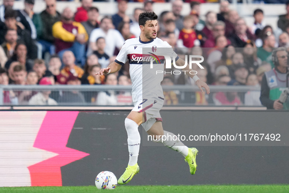 Riccardo Orsolini of Bologna FC during the Serie A Enilive match between AS Roma and Bologna FC at Stadio Olimpico on November 10, 2024 in R...