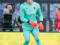 Lukasz Skorupski of Bologna FC during the Serie A Enilive match between AS Roma and Bologna FC at Stadio Olimpico on November 10, 2024 in Ro...