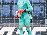 Lukasz Skorupski of Bologna FC during the Serie A Enilive match between AS Roma and Bologna FC at Stadio Olimpico on November 10, 2024 in Ro...