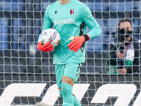 Lukasz Skorupski of Bologna FC during the Serie A Enilive match between AS Roma and Bologna FC at Stadio Olimpico on November 10, 2024 in Ro...