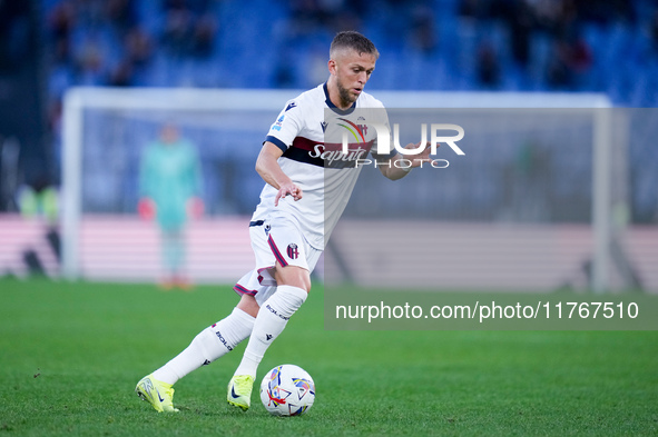 Jesper Karlsson of Bologna FC during the Serie A Enilive match between AS Roma and Bologna FC at Stadio Olimpico on November 10, 2024 in Rom...