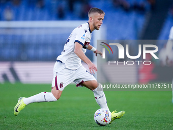 Jesper Karlsson of Bologna FC during the Serie A Enilive match between AS Roma and Bologna FC at Stadio Olimpico on November 10, 2024 in Rom...