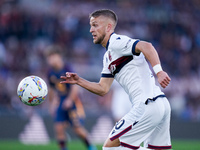 Jesper Karlsson of Bologna FC during the Serie A Enilive match between AS Roma and Bologna FC at Stadio Olimpico on November 10, 2024 in Rom...