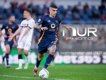 Gianluca Mancini of AS Roma during the Serie A Enilive match between AS Roma and Bologna FC at Stadio Olimpico on November 10, 2024 in Rome,...