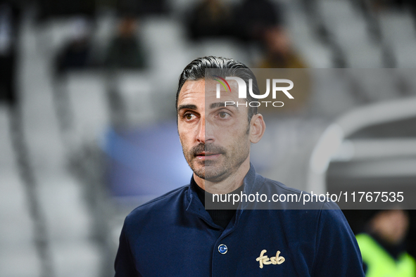 Elias Charalambous participates in the Superliga match between Universitatea Cluj and FCSB at Cluj Arena in Cluj, Romania, on November 10, 2...