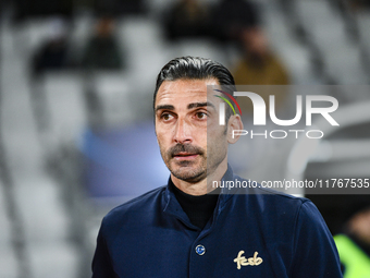 Elias Charalambous participates in the Superliga match between Universitatea Cluj and FCSB at Cluj Arena in Cluj, Romania, on November 10, 2...