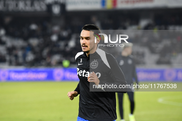 Adrian Sut participates in the Superliga match between Universitatea Cluj and FCSB at Cluj Arena in Cluj, Romania, on November 10, 2024. 