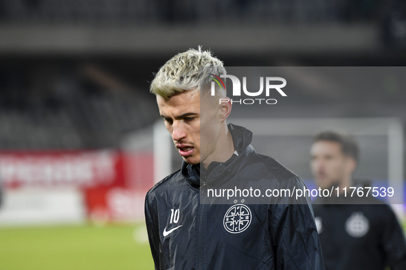 Adrian Sut participates in the Superliga match between Universitatea Cluj and FCSB at Cluj Arena in Cluj, Romania, on November 10, 2024. 