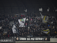 Fans of Universitatea Cluj attend the Superliga match between Universitatea Cluj and FCSB at Cluj Arena in Cluj, Romania, on November 10, 20...