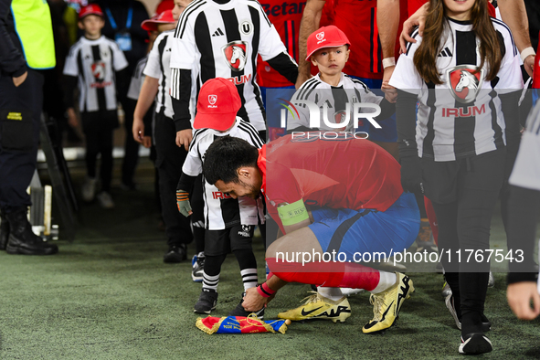 Adrian Sut participates in the Superliga match between Universitatea Cluj and FCSB at Cluj Arena in Cluj, Romania, on November 10, 2024. 