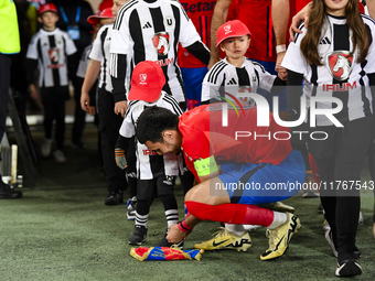 Adrian Sut participates in the Superliga match between Universitatea Cluj and FCSB at Cluj Arena in Cluj, Romania, on November 10, 2024. (