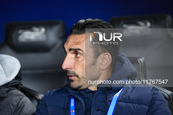 Elias Charalambous participates in the Superliga match between Universitatea Cluj and FCSB at Cluj Arena in Cluj, Romania, on November 10, 2...